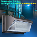 ledmo LED 120W Wall Pack Light with Photocell, Dusk to Dawn Outdoor Commercial Security Lighting, 5000K IP65 Waterproof 15840LM 4 Pack