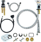 Salon Shampoo Bowl Faucet Vacuum Breaker Kit Spa Beauty Salon Shampoo Bowl Sink Hair Salon Bath Accessories Bathroom Hot Cold Faucet Spray Hose Replacement Set for Backwash Barber Chair