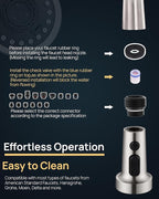 J-HVA Pull Down Kitchen Faucet Sprayer Head Replacement Part, 3 Function Pull Out Sink Sprayer Replacement Nozzle with 15 Adapters, Kitchen Faucet Head Hose Spray Tap Spout, Brushed Nickel