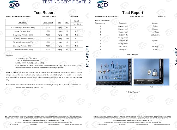 Laminated Steel Padlocks, Keyed Alike, 10 Pack, Silver, Long Shackle, CA65 Compliant