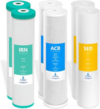 Express Water Whole House Iron & Manganese Water Filter Set – 3 Stage Water Filtration Replacement Kit – Sediment, Carbon Block, Iron & Manganese Reducing Filters – 5 Micron Water Filter 4.5 x 20 inch