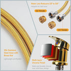 Salon Shampoo Bowl Faucet Vacuum Breaker Kit Spa Beauty Salon Shampoo Bowl Sink Hair Salon Bath Accessories Bathroom Hot Cold Faucet Spray Hose Replacement Set for Backwash Barber Chair