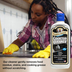 Parker & Bailey Cooktop Cleaner – Non-Scratch Formula for Glass and Ceramic Stovetops, Removes Grease and Residue, Restores Shine, 8 oz