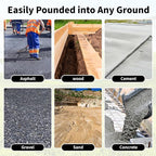 16 Inch Rebar Stakes 1/2 Inch Diameter Galvanized Steel Ground Anchors Heavy Duty Anchoring Spikes for Speed Bump, Parking Curb and Tent (10 Pack)