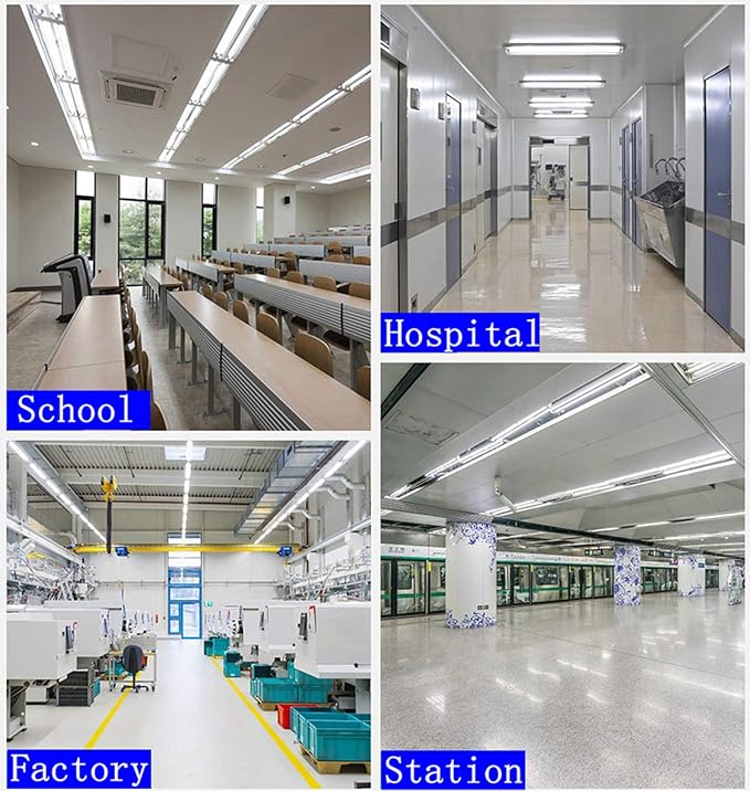 4FT LED Tube Light, T8 T10 T12 LED Bulb, 32W(60W Equivalent) 4160LM, 5000K Daylight, Clear Cover, Medium Bi-Pin G13 Base,4 Foot Fluorescent Tube Replacement (12 Pack)