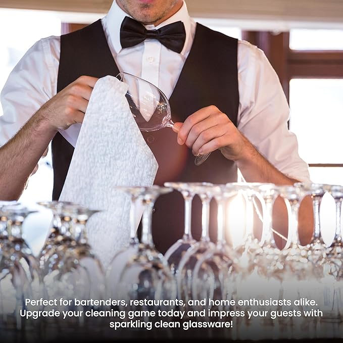 100% Cotton Terry Towels Cleaning Cloths Pack of 100 (12 x 12 Inches) White Cotton Terry Cloth Bar Rags White Bar Towels, Multipurpose High Absorbent Terry Towels for Cleaning Auto Detailing Painting