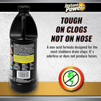 Instant Power Hair and Grease Drain Cleaner - Shower Drain & Sink Cleaner, Liquid Clog Remover, Made in USA, Sink Deodorizer - 1 Liter (Pack of 2)