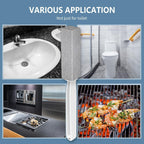 Toilet Bowl Cleaner Pumice Stone -Hard Water Stain Remover, Powerfully Removes Toilet Bowl Rings，Rust &Lime，Ideal for Toilet Brush/BBQ Grills/Sink/Pool/Bathroom【2Pack】 (Extra Long Handle)