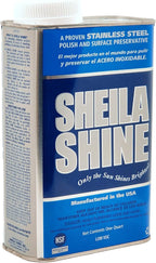 Sheila Shine 1 Quart Can Low Voc Stainless Steel Cleaner and Polish, Protects Household Kitchen Surfaces, Removes Residue Marks, Grease, Stainless Steel Polish & Cleaner for Appliances, Fridge & Ovens