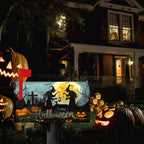 Halloween Witch Moon Mailbox Covers Magnetic 21 x 18 Inch Halloween Pumpkin Lanterns Seasonal Pattern Home Houses Mailbox Wraps Letter Box Cover Decorations Standard Size for Outdoor