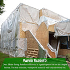 Farm Plastic Supply - Dura Skrim String Reinforced Clear Plastic Sheeting - 6 Mil - (24' x 100') - Reinforced Poly Film Tear Resistant, Weatherproof, Vapor Barrier Polyethylene Roll for Construction