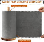 80 Pack Microfiber Cleaning Cloth Roll,Lint Free Rags & Tear Away Reusable Towels Washable Scratch,Ultra Absorbent Dish Rags(12" x 12") for Car Kitchen Home Garage-Dark Gray