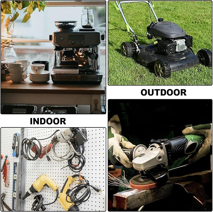 EP 50 Ft 14/3 SJEOW Heavy Duty Outdoor Extension Cord, Yellow 3-Outlet Power Cable with LED Lighted Plug, Water-Resistant for Indoor/Outdoor Use, Lawn, Garden, Appliances & Tools