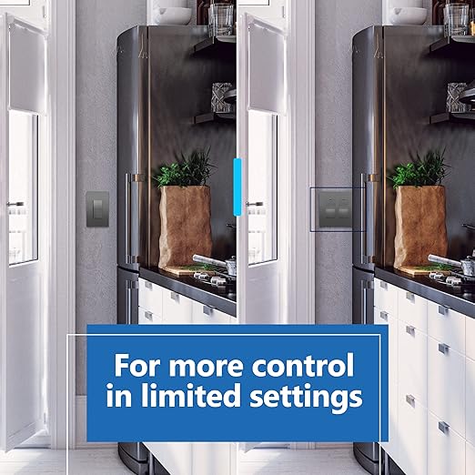 LIDER Minimalist Design Matte Finish Lighted Double Switch, Combination Frameless Decorator Switch with Locator Light, Ground Terminal, Single Pole, 15A 120-277V, UL Listed, LCS2-1P-SG, Space Gray