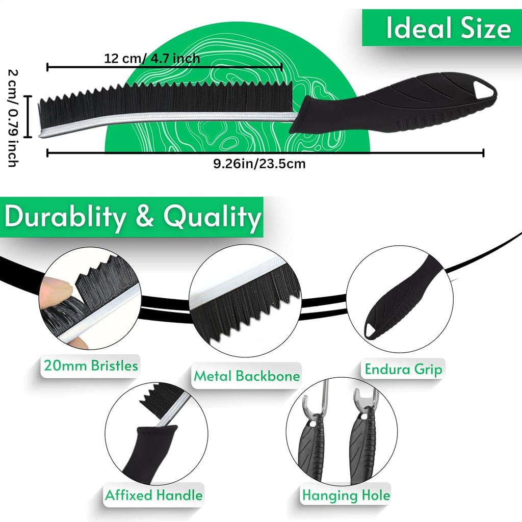 Hard Bristle Crevice Cleaning Brushes for Household use - Multifunctional Crevice Cleaning Tools for Housekeeping & Bathroom Cleaning Tools - Small Cleaning Brushes for Tight Spaces