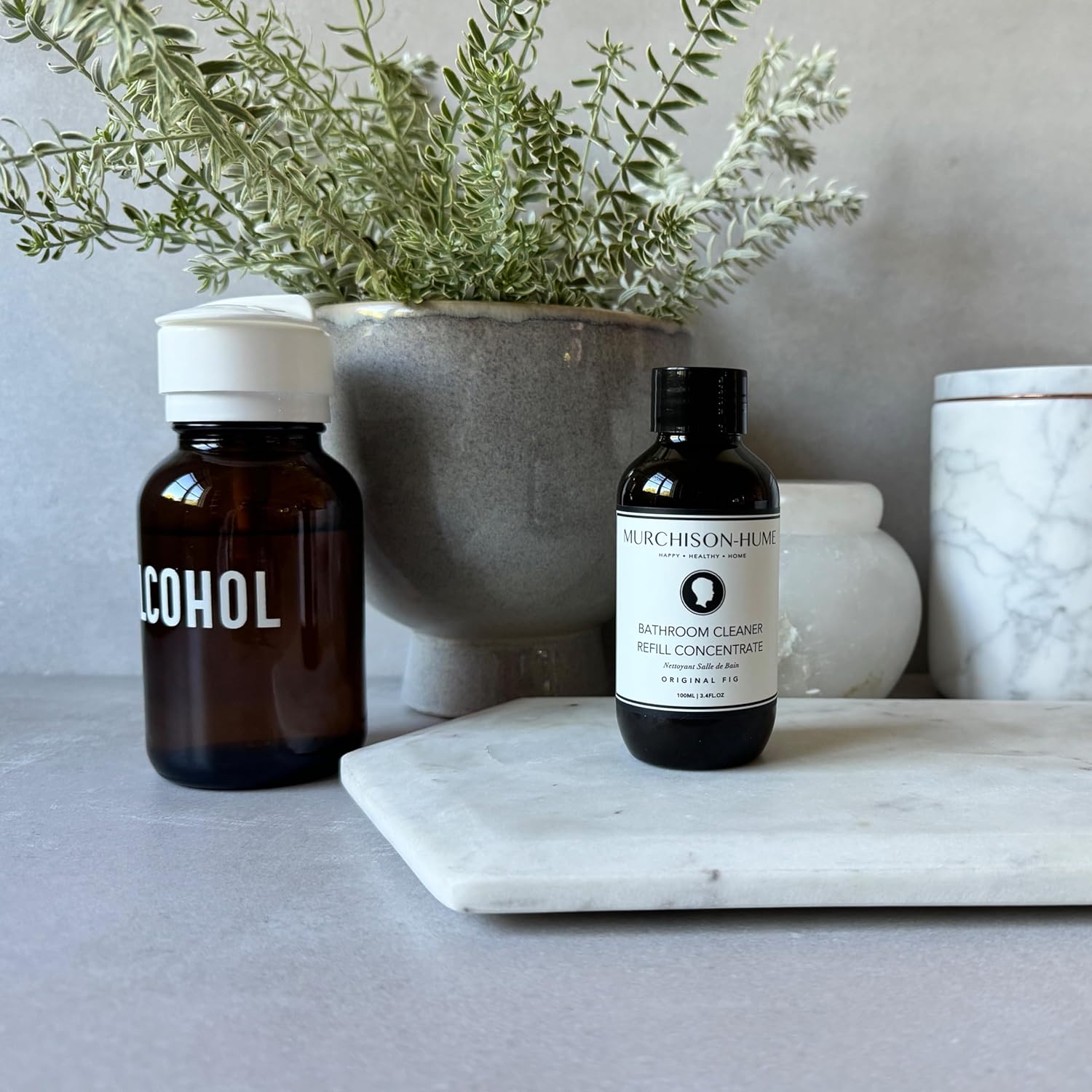 Murchison-Hume Plant-Based, Multi-Surface, Tub and Tile Bathroom Cleaner, Travel-Friendly, Eliminate Odor, Reduce Plastic Waste, Original Fig, 3.4oz Refill Concentrate