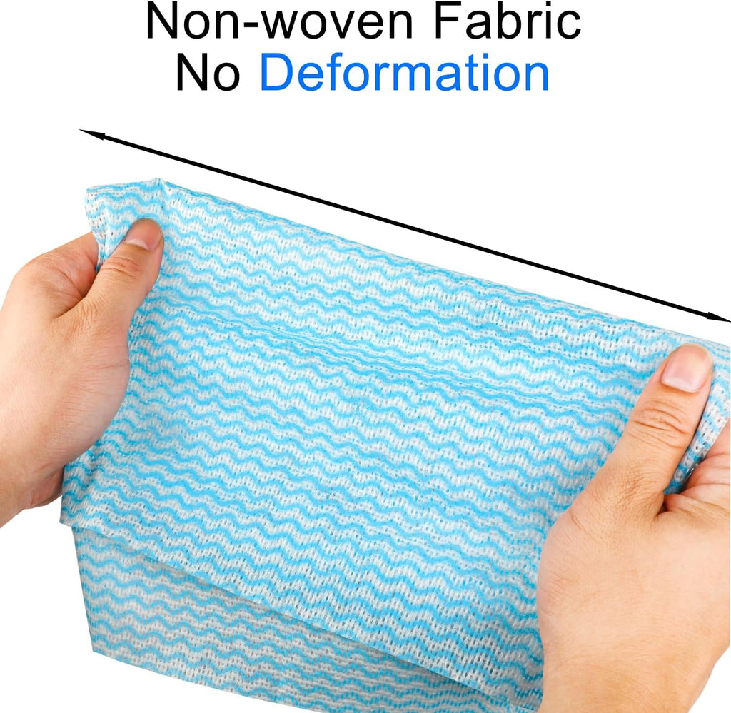 Disposable Dish Cloth and Cleaning Handi Wipes, 100ct, Multi-Use Rags for Kitchen, Bathroom and Windows, Blue