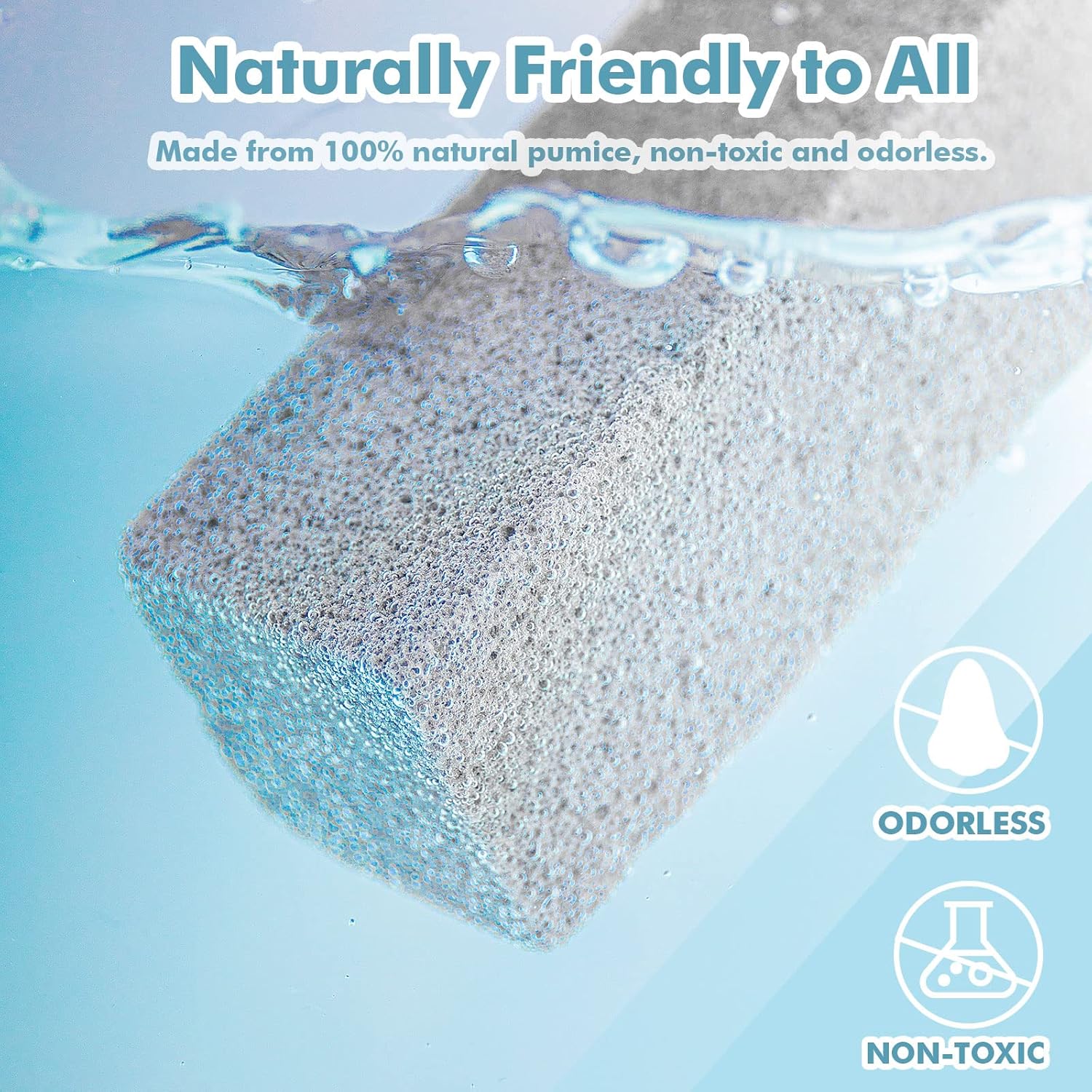 2 Pack Pumice Stone for Toilet Cleaning with Extra Long Handle, Premium Pumice Stone Toilet Brush, Hard Water Stain Remover Effectively Removes Stubborn Limescale.