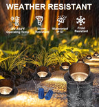 [6 Pack] CLOUDY BAY 9W Well Lights Landscape LED In Ground Outdoor,Shielded Top,Low Voltage 12-24V AC/DC,Waterproof Aluminum Uplights,2700K/3000K/3500K/4000K/5000K,Transformer Excluded