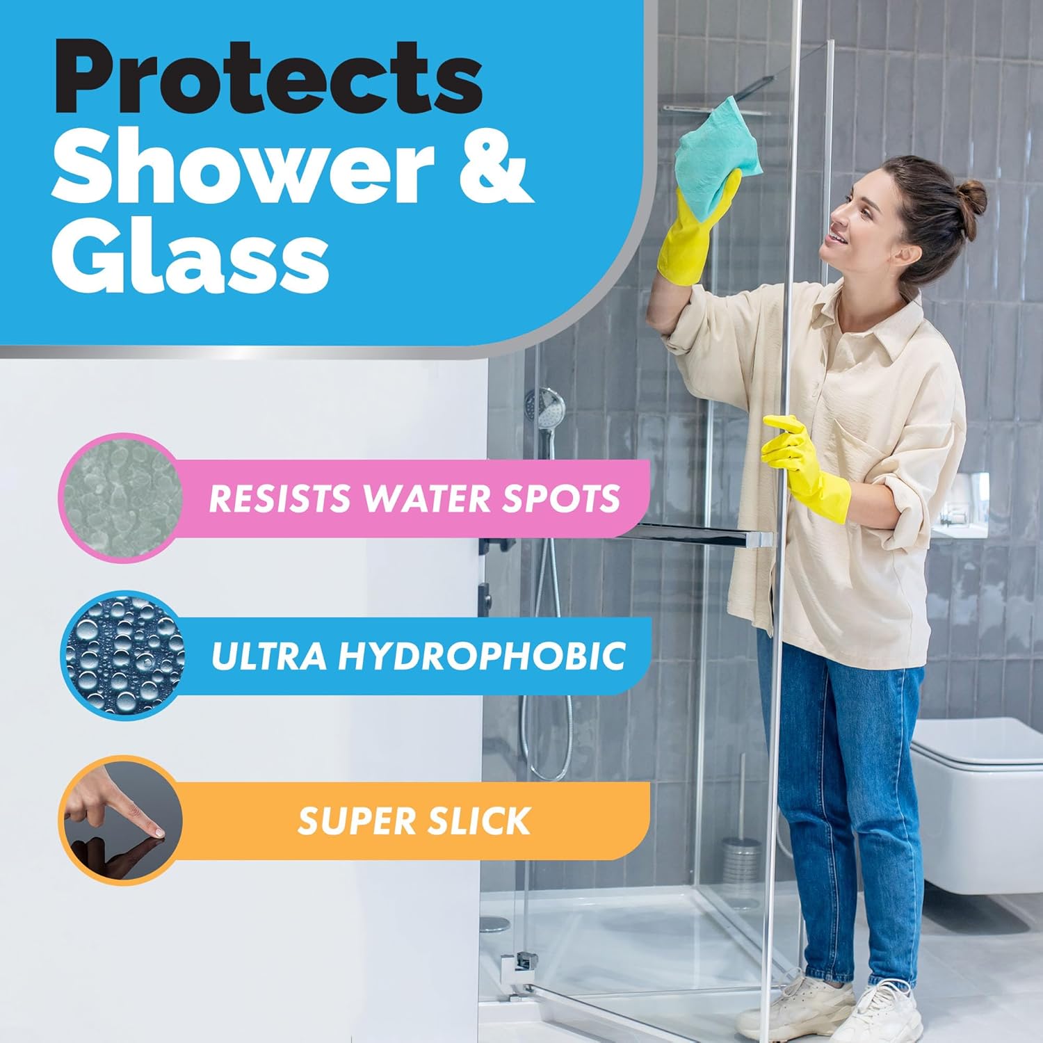 [12 Oz] Home Ceramic Coating Spray Kit - Shine, Seal & Protect Kitchen & Bath Surfaces - High Shine - Repels Stains & Grime Effortlessly - Use on Stainless Steel, Sinks, Countertops, Glass & More