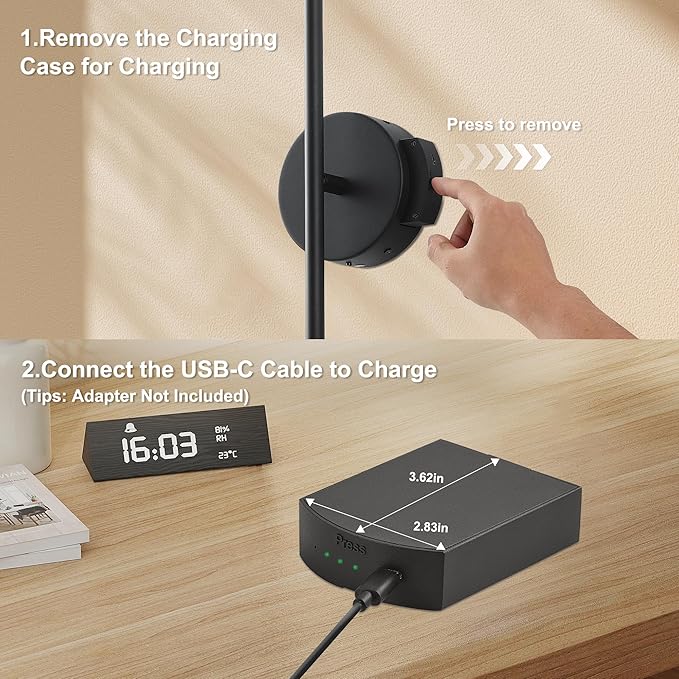 Removable Battery Operated Wall Sconces with Remote Control 350°Rotate LED Wireless Wall Lights with 3 Color Temperatures & Dimming for Bedroom, Hallway,28.3 Inch (2 Pack)