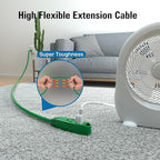 K KASONIC - 3-Feet 3 Outlet Extension Cord, UL Listed, 16/3 SJTW 3-Wire Grounded, 13 Amp 125 V 1625 Watts, Multi-Outlet Indoor/Outdoor Use, Green