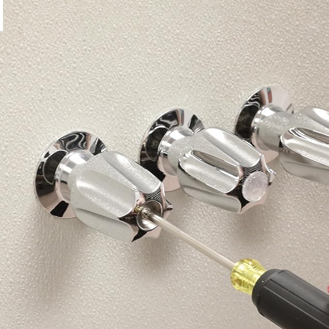 Danco (39619) Bathtub and Shower 3-Handle Remodel/Rebuild Trim Kit for Price Pfister Verve Faucets, Includes 12H-2H, 12H-2C, 12H-18D Stems, Knob Handles in Chrome, Pack of 1