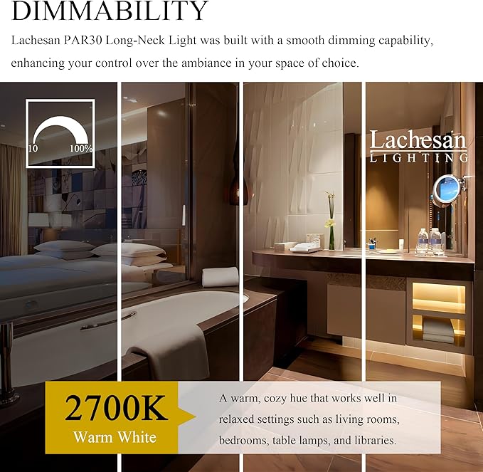 Par30 Halogen Flood Light Bulbs120V 75W, Halogen Long Neck Bulb, 2700K Warm White Dimmable High Brightness, Great for Accent Lighting, Tracking, Recessed Bulb