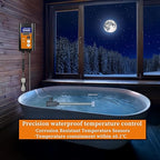 1800W Fully Submersible, Portable Electric Pool and Hot Tub Immersion Water Heater with Thermostat, GFCI for Bathtubs, Baptism Pool, Swimming Poo