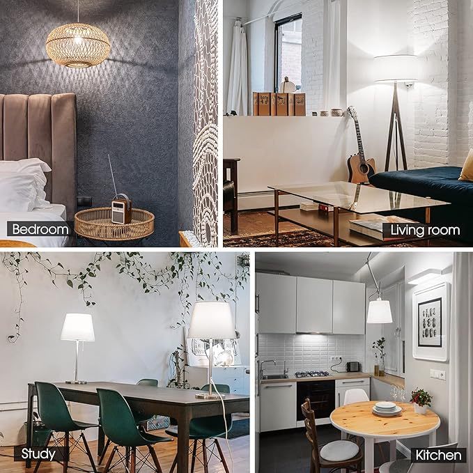 E ENERGETIC LIGHTING Dimmable LED Light Bulbs, 60W Equivalent, Daylight 5000K, 8W 800 Lumens LED Bulbs, E26 Base Standard Light Bulbs, ETL Listed, 20 Packs