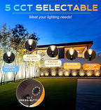 [6 Pack] CLOUDY BAY 9W Well Lights Landscape LED In Ground Outdoor,Shielded Top,Low Voltage 12-24V AC/DC,Waterproof Aluminum Uplights,2700K/3000K/3500K/4000K/5000K,Bronze