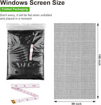 Replacement Window Screens, 59X106 Inch Durable Window Screen Mesh for Patio Porch Door Windows, DIY Adjustable Fiberglass Screen Repair Kit Sliding Net Roll Pet, Black by Ouskr