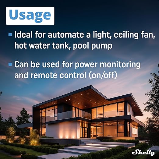 Shelly Wave 1PM US LR UL | Z-Wave Long Range Smart Switch Relay, 1-Channel 15 A with Power Metering | Home Automation | High Compatibility | Easy Installation | iOS Android App