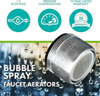 Niagara Conservation 1.5 GPM 0.9-in. Pressure-Compensating Standard Bubble-Spray Faucet Aerator in Chrome, 2-Pack FA012CPB1-WS-2 | CA Compliant Bathroom Sink Faucet and Kitchen Sink Aerator