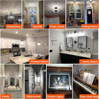 LiteHistory Tubular Light Bulb 6W Equal E26 LED Bulb 60 Watt dimmable Neutral White 4000K E26 Edison Bulb AC120V 600lm T9 T10 LED Bulb for Rustic Pendant,Island,Chandeliers,Wall sconces Pack of 6