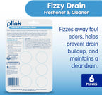Plink Fizzy Drain Cleaner, 6 Count (Pack of 2), Lemon Scent