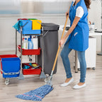 Matthew Cleaning 20oz Heavy Duty Mop Head Commercial Replacement for General and Floor Cleaning , Wet Industrial Blue Cotton Looped End String Head Refill (Case of 12) Blue