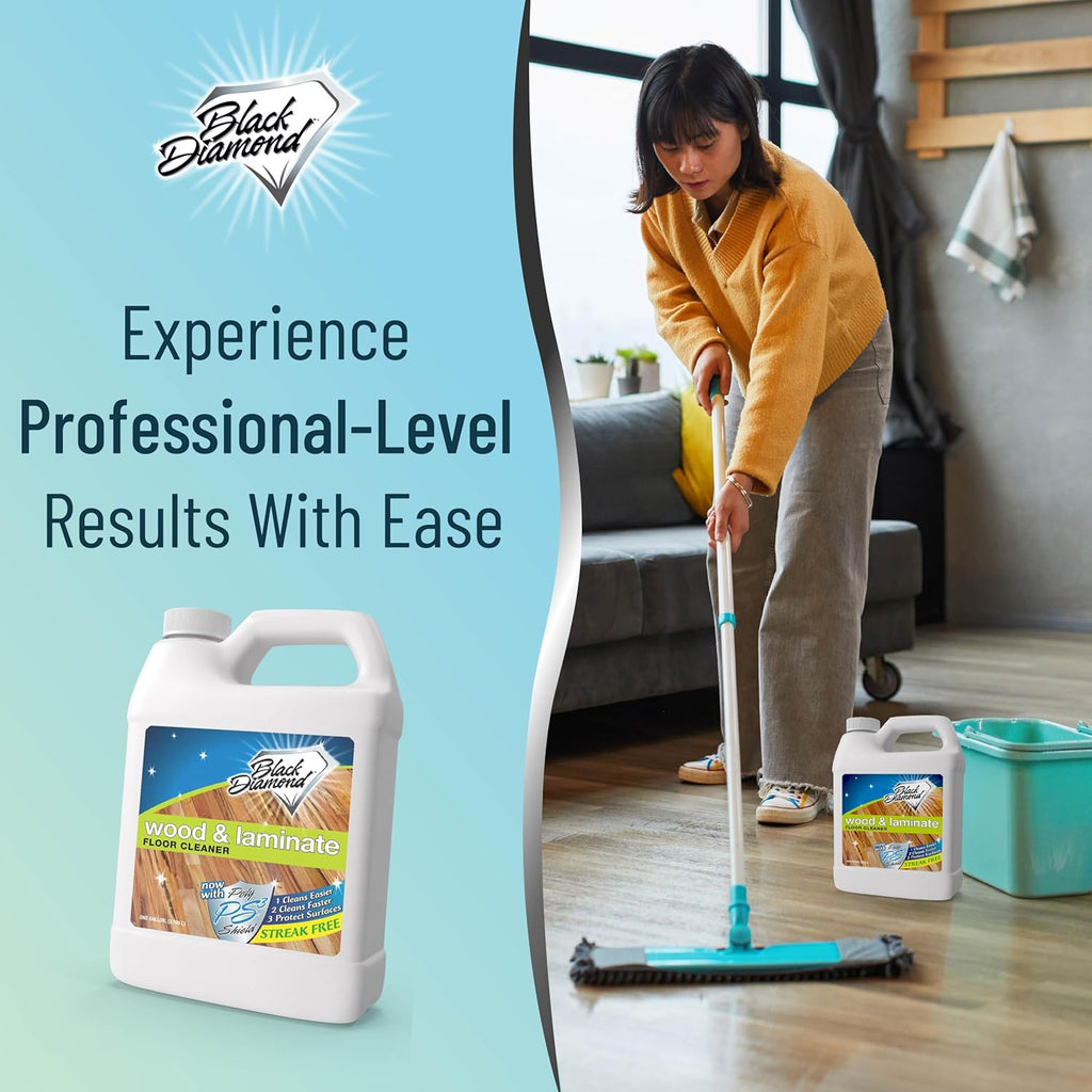 Black Diamond Stoneworks Wood, Laminate, Hardwood & Luxury Vinyl Floor Cleaner – Multi-Purpose Mopping Solution for a Streak-Free Clean (128 Fl Oz) refill.