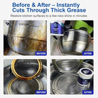 M.O.F-CHEF Kitchen Cleaner Powder 17.64 oz – Heavy Duty Degreaser for Kitchen Grease | Multi-Surface All Purpose Cleaning Powder for Stove, Range Hood, Tile, Stainless Steel, Enamel, Sink