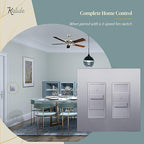 TOPGREENER Digital Dimmer Light Switch for 200W Dimmable LED/CFL Lights, Single Pole Led Slide Dimmer Switch, Neutral Wire Not Required, UL Listed, TGDS1-SV, Silver,1 Pack