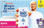 Mr. Clean Magic Eraser Sponge, Bathroom Cleaner, Soap Scum Shower & Tub Cleaner, 2 in 1 Bath, 7ct