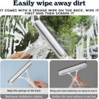 3 in 1 Window Cleaning Squeegee with Spra, 3 in 1 Spray Squeegee,3 in 1 Window Cleaning Scraper for Windows, Walls,Car Windshields, Bathrooms, Kitchens, All-Purpose Window Cleaner Tool