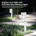 Solar Pathway Lights Outdoor, 4 Pack Upgraded Outdoor Solar Lights for Outside Super Bright Up to 12Hrs, IP65 Waterproof Solar Garden Lights for Yard Landscape Path Walkway (Cool White)