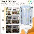 2 Pack 240W Corn LED Light Bulb Fanless,5000K Daylight(2400 Watt Equivalent) E26/E39 Large Mogul Base LED Cob Lamp 34,800LM for Outdoor Indoor Garage Warehouse Factory Workshop Street Backyard