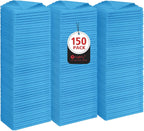 Orighty Cleaning Cloths Bulk, 150 Pack Shop Rags Reusable, Multi-Purpose Shop Towels for Cars, Microfiber Cleaning Rags for Automotive, Mechanic, Kitchen, Lint Free Towels 11.5’’ x 11.5’’, Blue