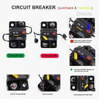 E69 15 Amp Circuit Breaker T3 Manual Reset UL Certified Waterproof IP66 Protection Mini Surface Mount IP66 15A Switchable
