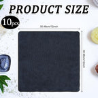 Tanlade Microfiber Cleaning Cloth Cleaning Rags Reasonable Kitchen Towels Microfiber Towels Cars Wash Dry Erase Cloth (12 x 12 Inch,Black,10 Pcs)