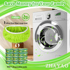 Reusable 100% Chenille Mop Pads Compatible with Swiffer Sweeper, Wet and Dry Flat mop Cover, 3 Pack Washable Pads for Surface/Hardwood Floor Cleaning (Mop is Not Included)