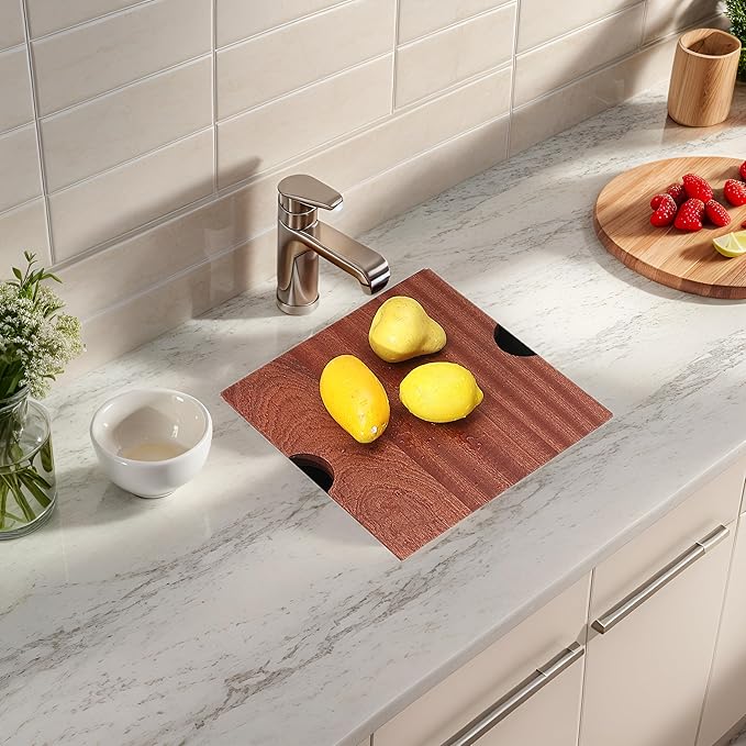 SHACO 15x15 Inch Undermount Bar Sink,15 Inch Stainless Steel Single Bowl Handmade Brushed Nickel 16 Gauge Small Kitchen Workstation Laundry Sink with Ledge and Accessories