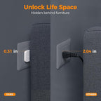 5FT Flat Extension Cord, TESSAN Surge Protector Power Strip with 4 Widely Spaced AC Outlets, 900 Joules Surge Protection, Ultra-Thin Flat Plug Desk Charging Station for Home Office Dorm Essentials